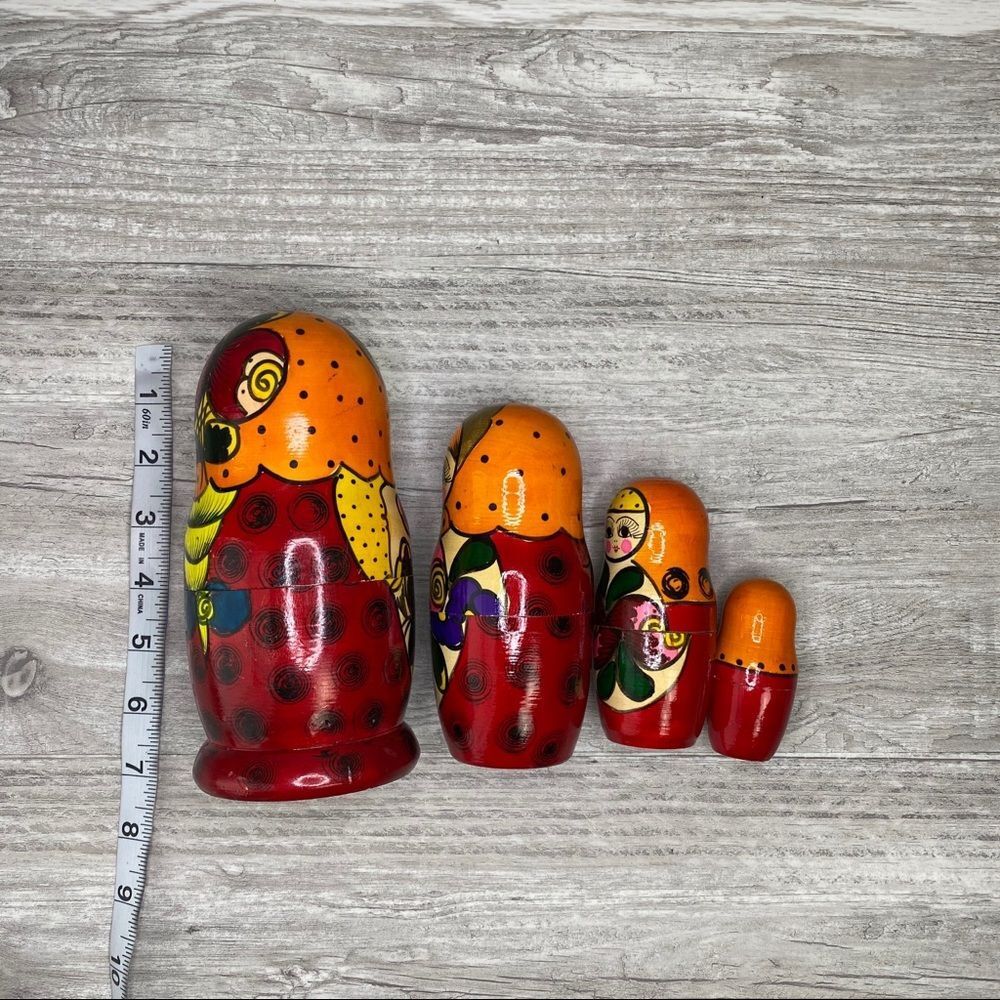RussianNesting Doll Collectible Matryoshka 4PC - Picture 5 of 5